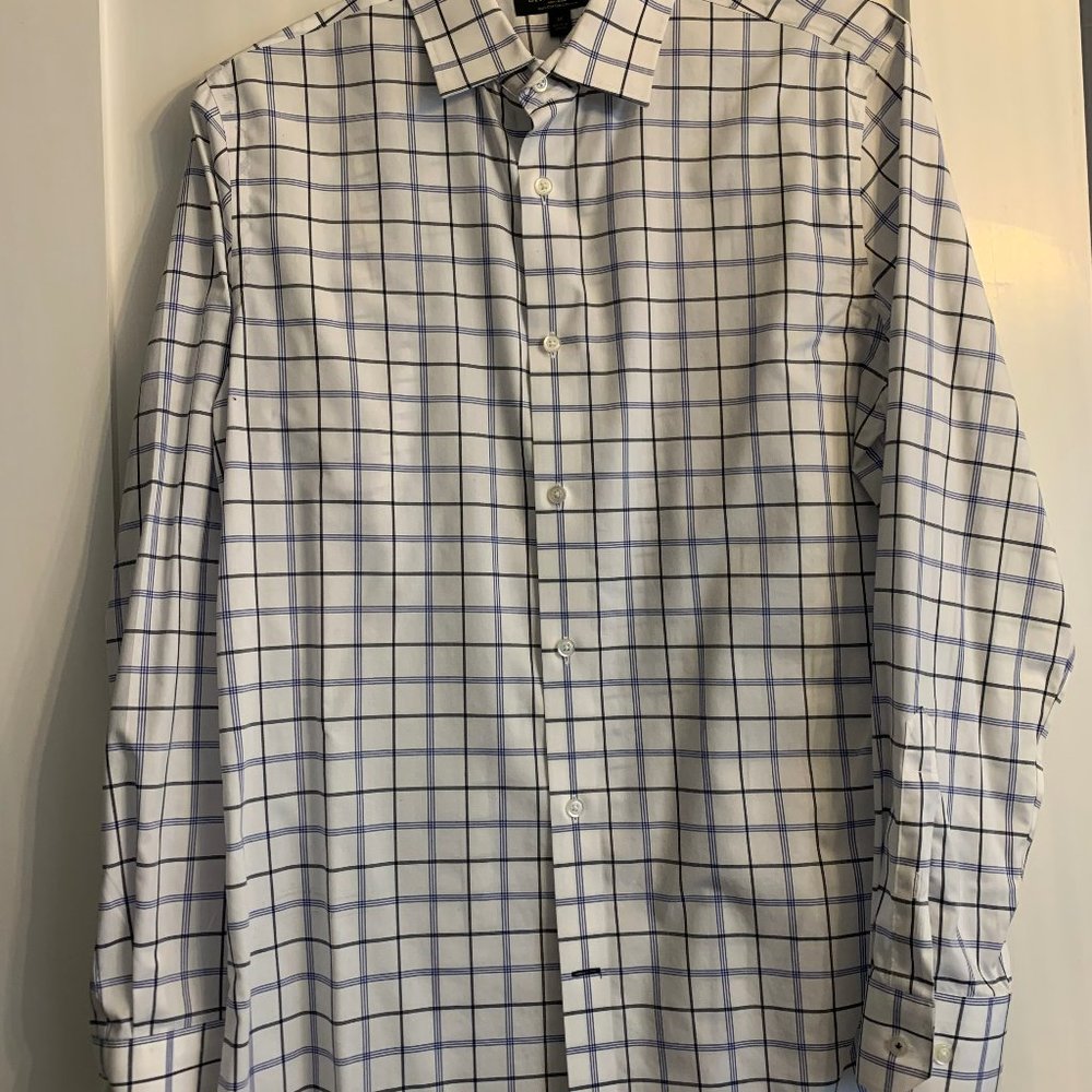 Men's Banana Republic Camden Plaid Dress Shirt M
